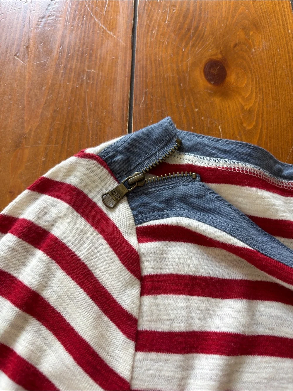 Vintage LRL Ralph Lauren Nautical Red & White Striped Tee Women’s Size PS